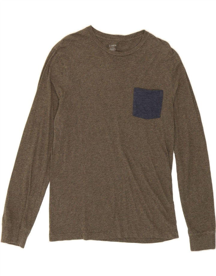 J. CREW Mens Top Long Sleeve Medium Brown Colourblock Cotton Vintage J. Crew and Second-Hand J. Crew from Messina Hembry 