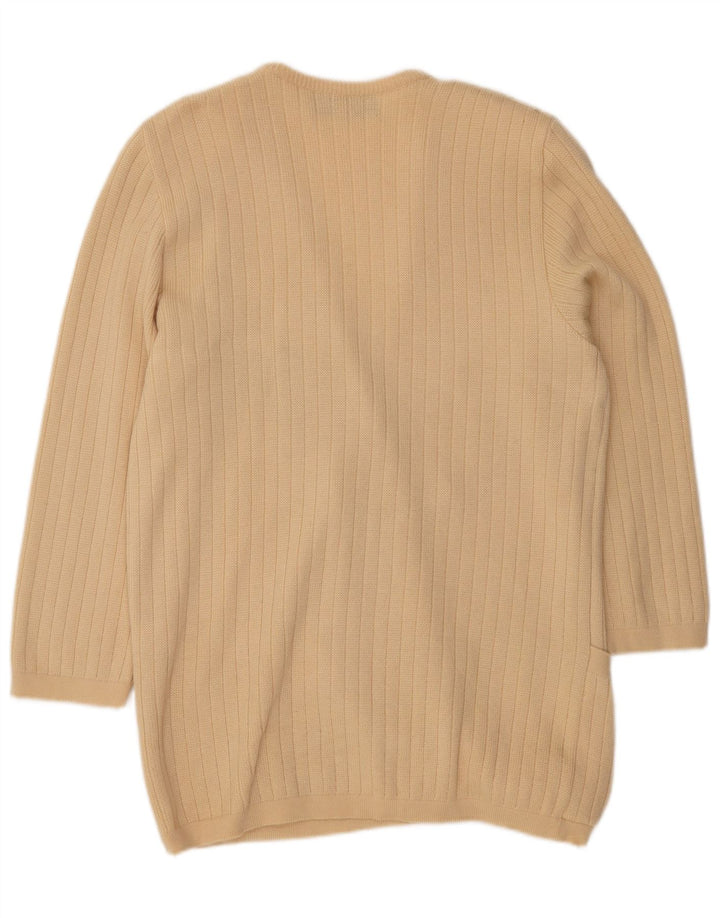 Maglione cardigan lungo con grafica da donna St. Germain IT 48 XL Lana beige