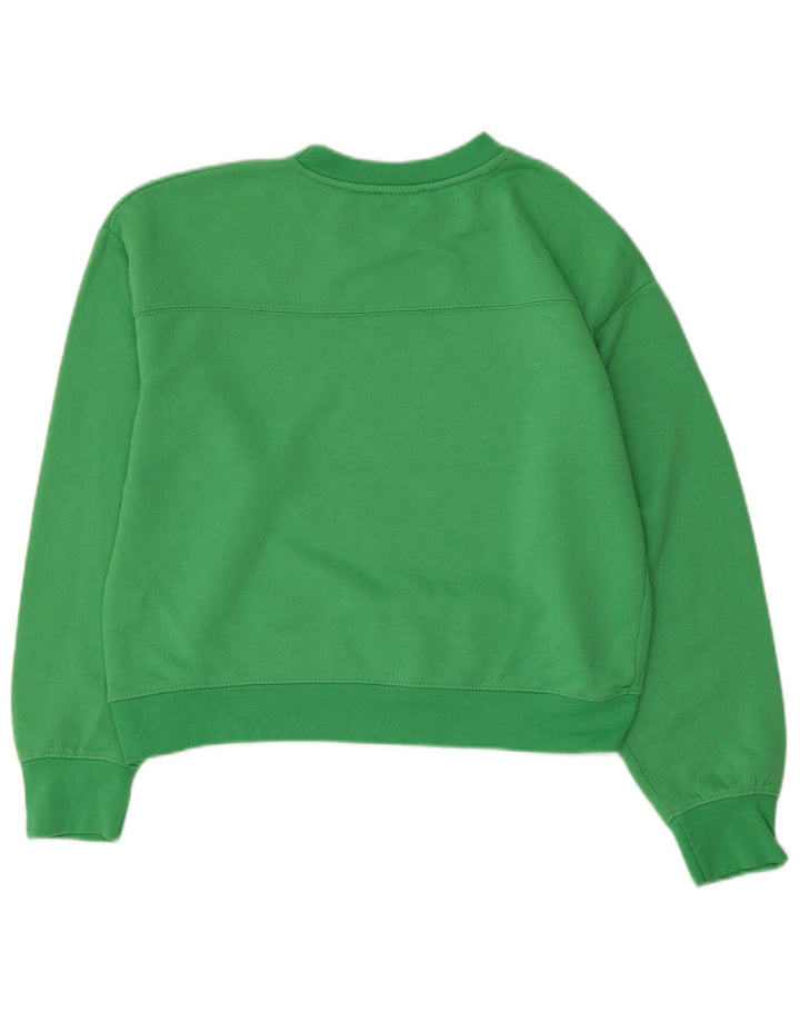 Felpa corta da donna Zara UK 14 poliestere verde medio