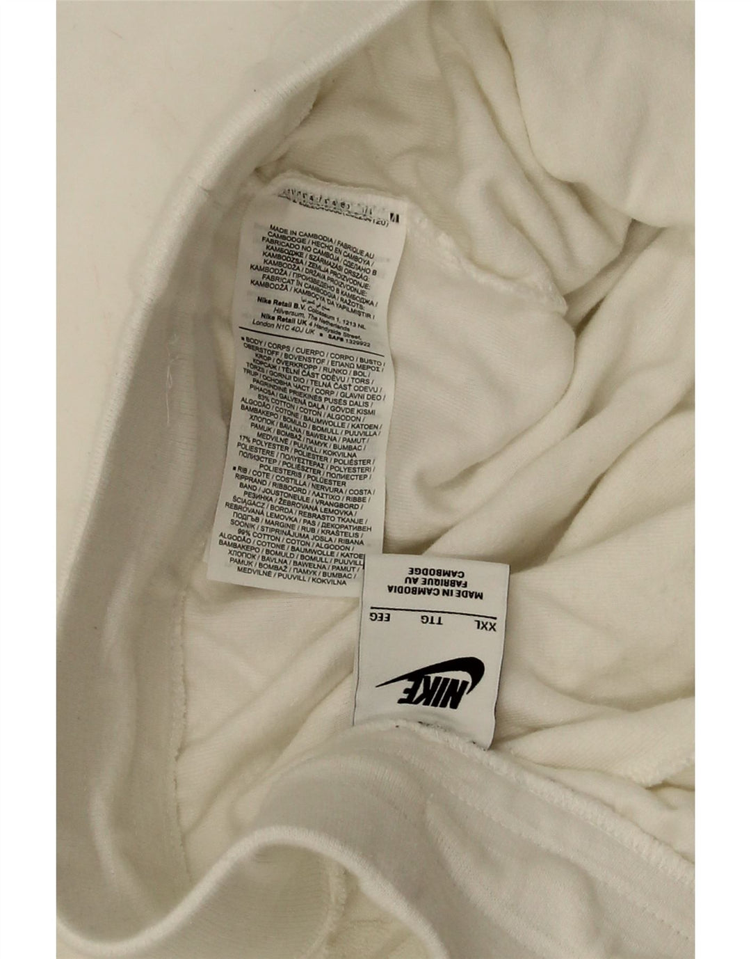 Pantaloni da tuta da uomo Nike Joggers 2XL cotone bianco