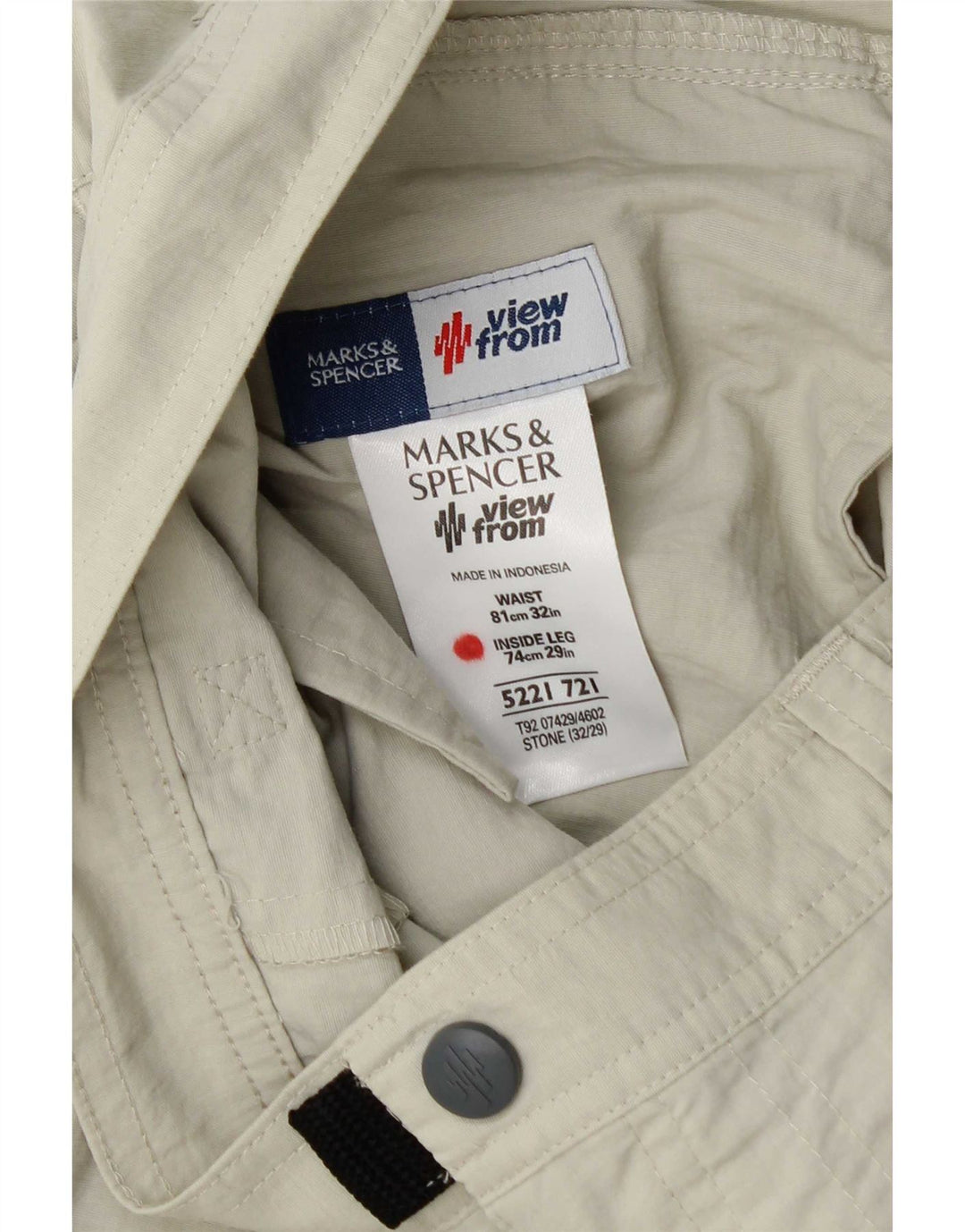 Pantaloni da trekking da donna Marks & Spencer W32 L29 Verde Poliammide