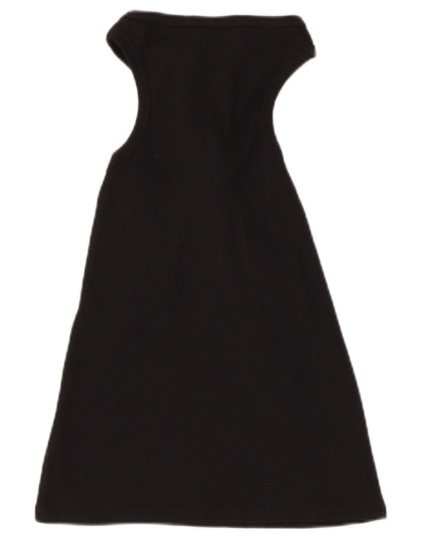 Canotta Desigual da donna con cut-out UK 14 grande cotone nero