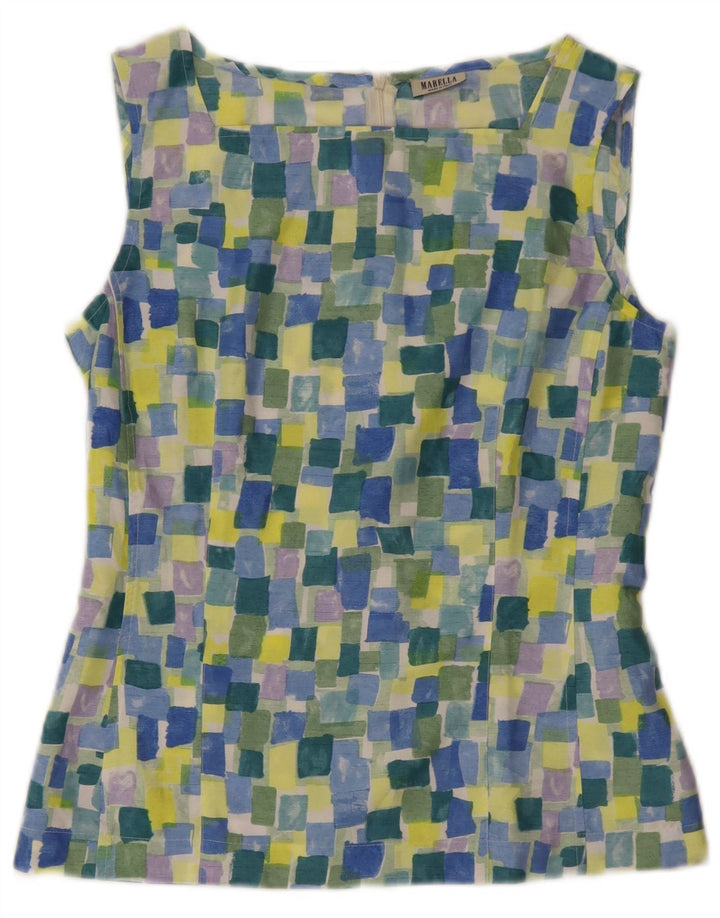 Camicetta senza maniche da donna Marella Top UK 10 Small multicolore geometrico