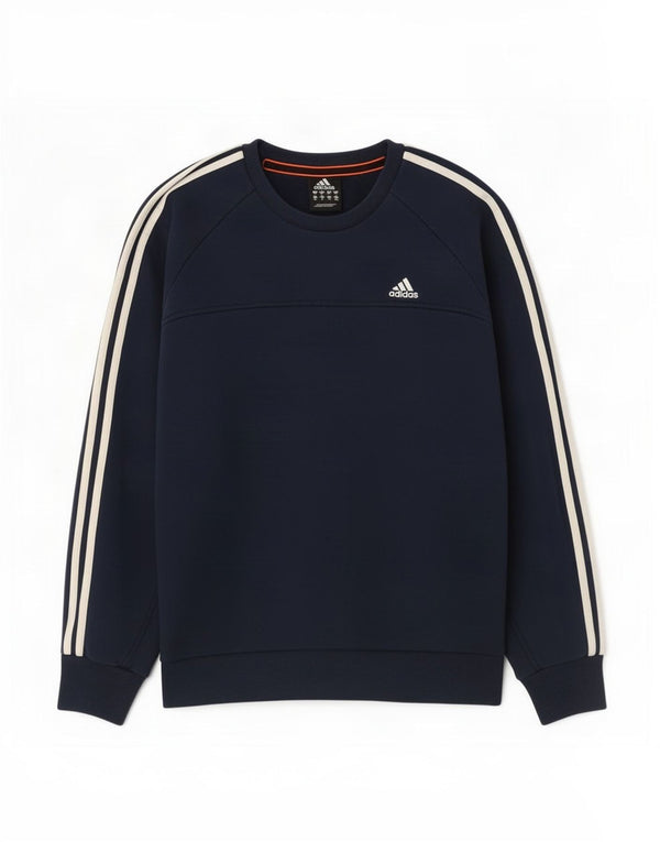 Felpa da uomo Adidas maglione medio blu navy in cotone