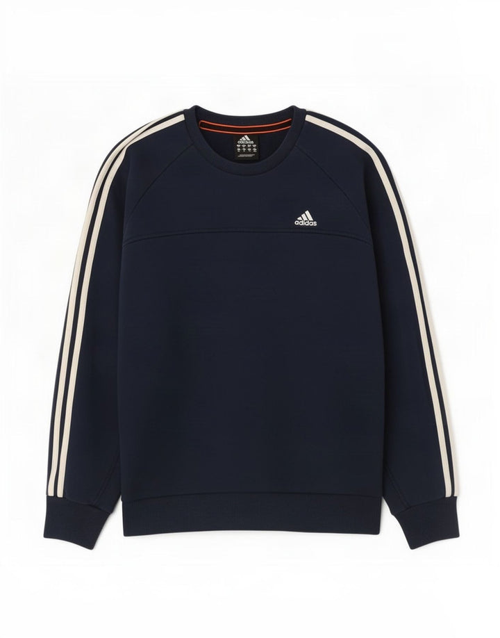 Felpa da uomo Adidas maglione medio blu navy in cotone