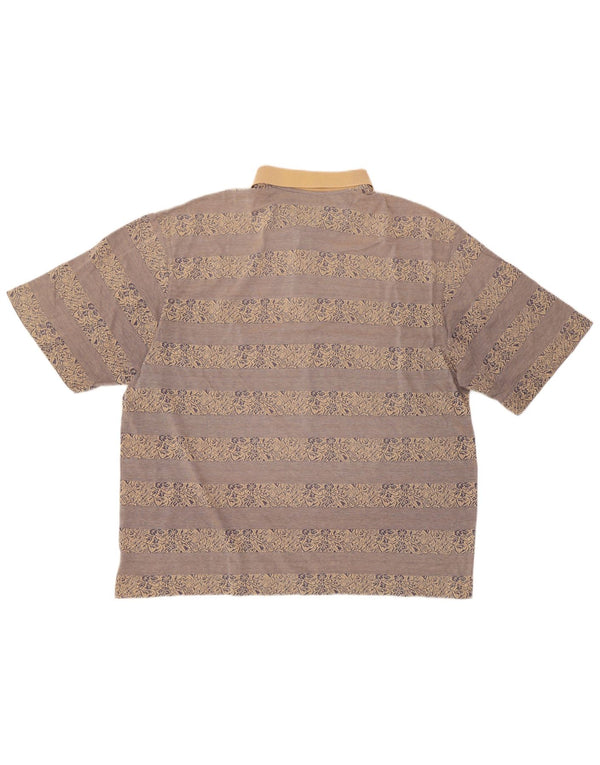 Polo Ellesse da uomo a maniche corte vestibilità regolare IT 54 XL a righe grigie