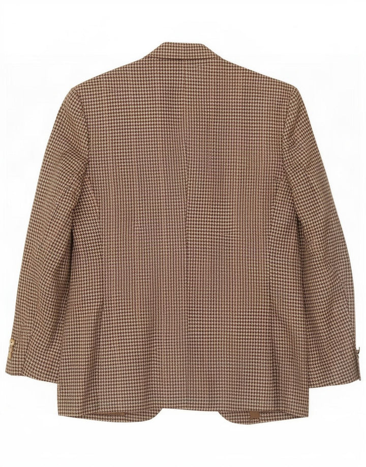 Cantarelli Giacca blazer da uomo a 2 bottoni IT 52 XL Lana pied de poule marrone