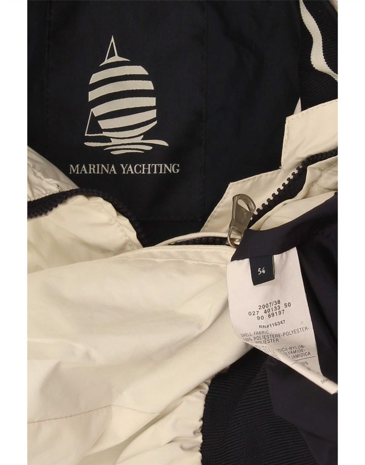 Giubbotto bomber da uomo Marina Yachting UK 54 2XL Poliestere color block bianco