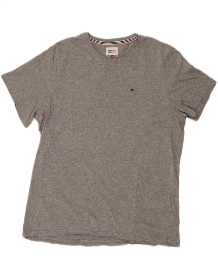 TOMMY HILFIGER T-shirt da donna Top UK 20 2XL Cotone grigio