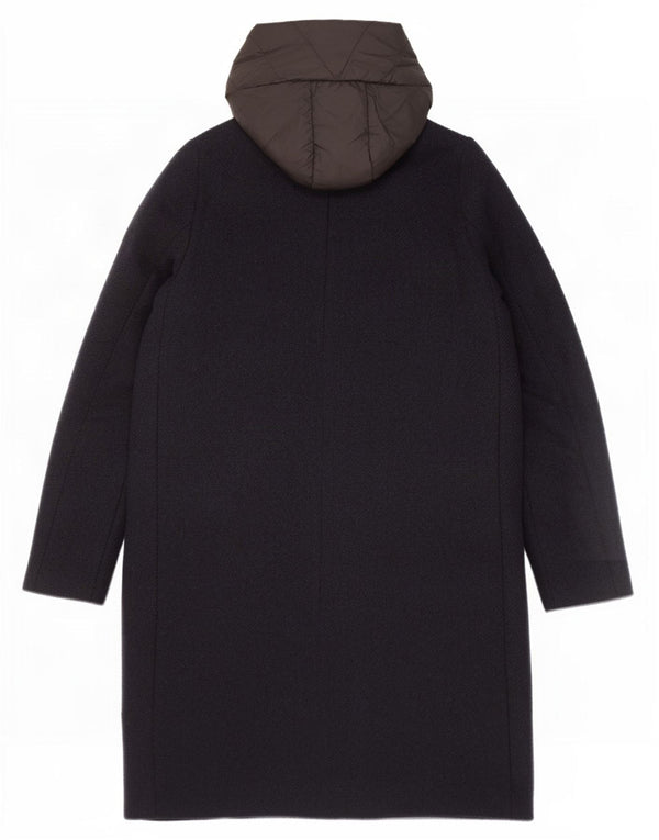 Cappotto imbottito con cappuccio da donna Superdry UK 10 Small poliestere blu navy
