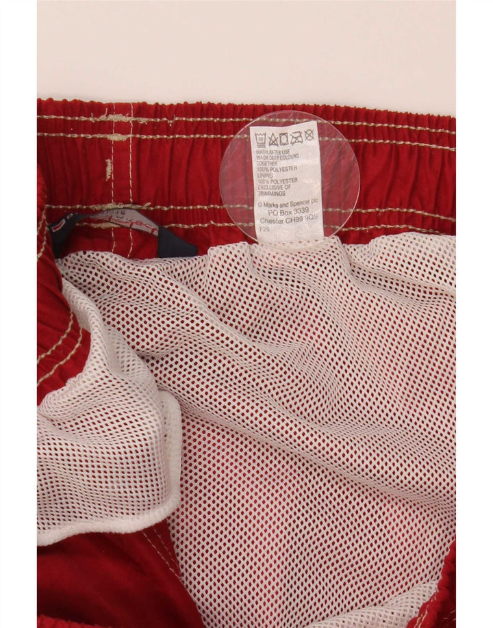 Pantaloncini da bagno da uomo Marks & Spencer grandi rossi in poliestere