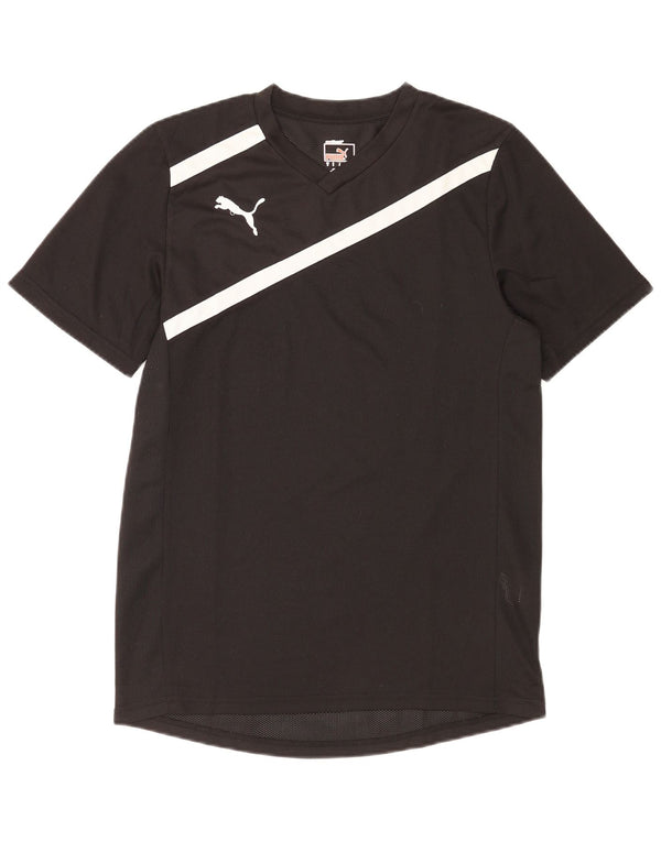 T-shirt da uomo Puma Top piccola in poliestere a righe nere