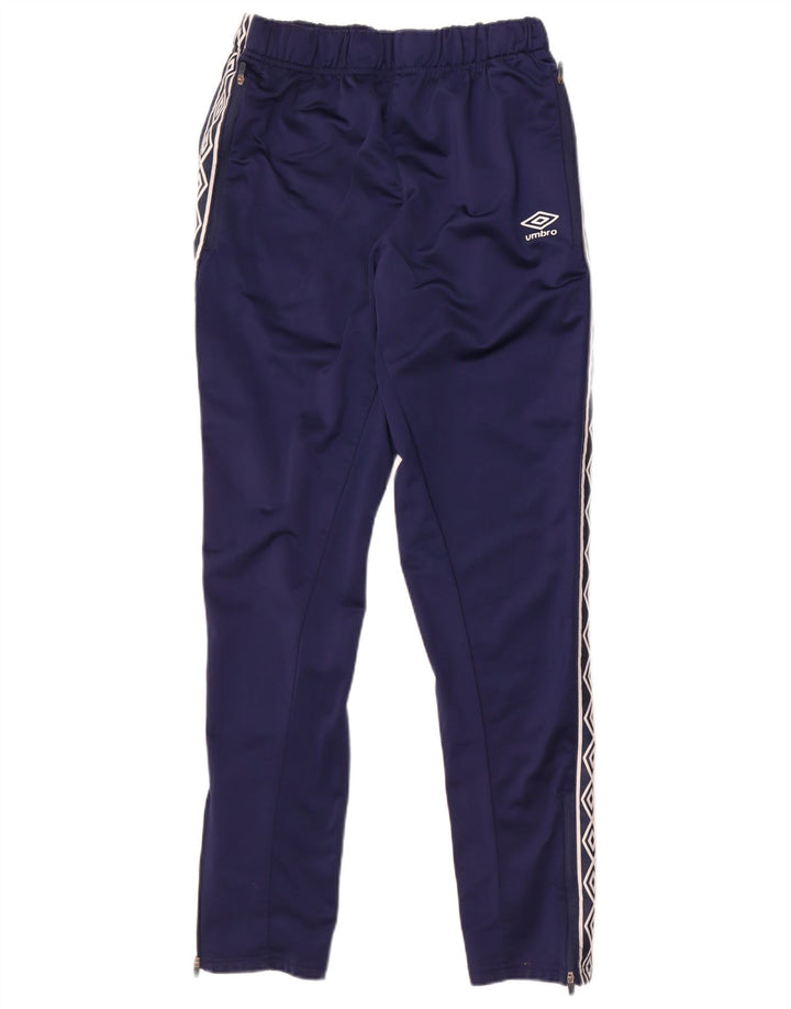 Pantaloni da tuta con grafica da uomo Umbro Large in poliestere blu navy