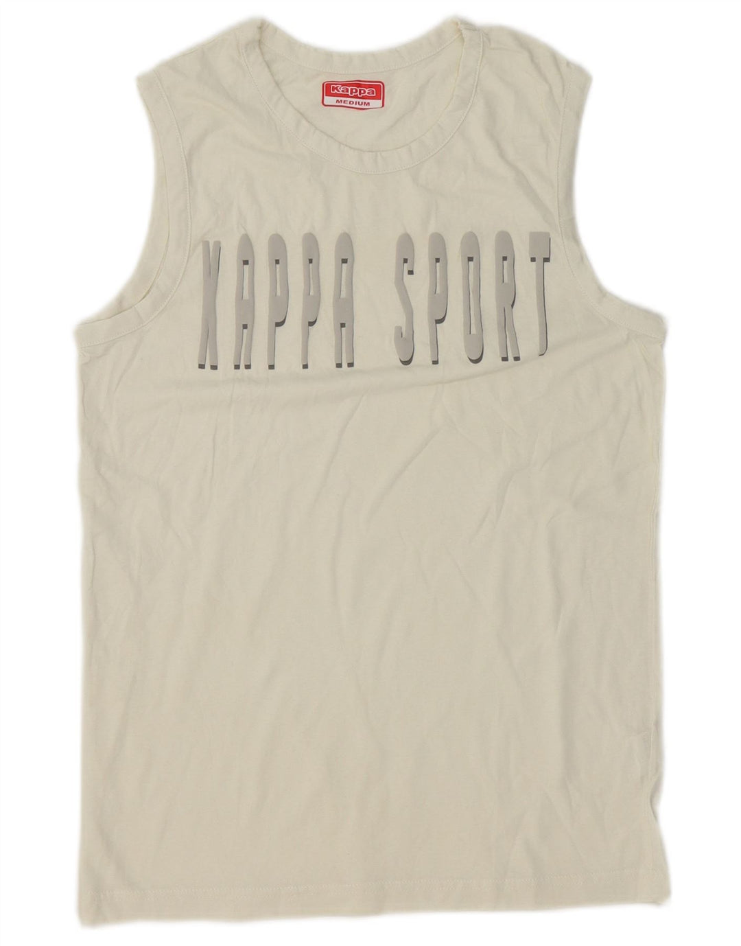 T-shirt grafica da uomo Kappa Top in cotone bianco medio