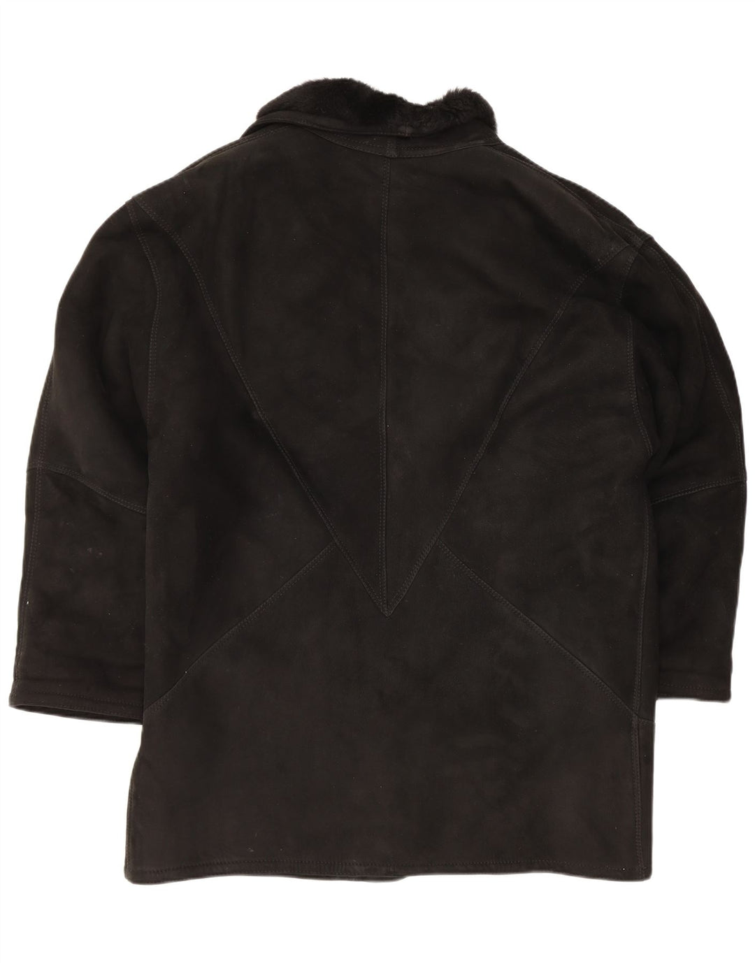Cappotto oversize in shearling vintage da donna IT 46 Grande shearling nero