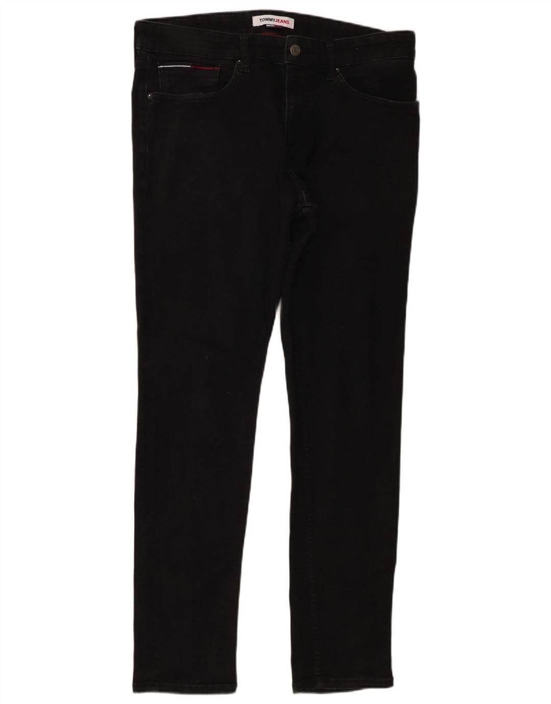 Jeans slim da uomo Tommy Hilfiger W34 L32 cotone nero