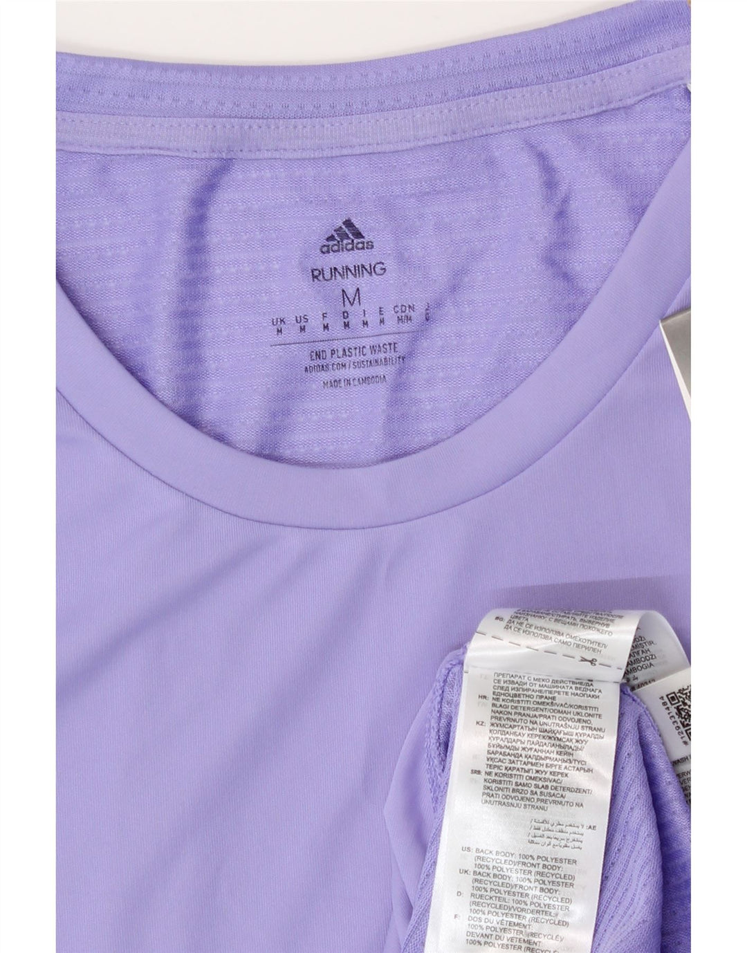 T-shirt Adidas Aeroready da uomo Top in poliestere viola medio
