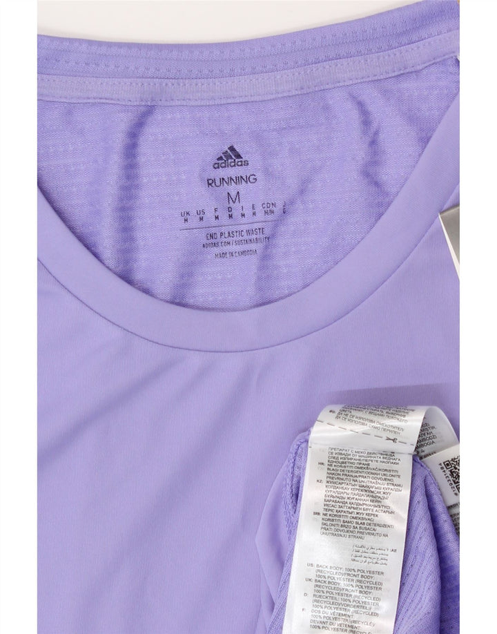 T-shirt Adidas Aeroready da uomo Top in poliestere viola medio