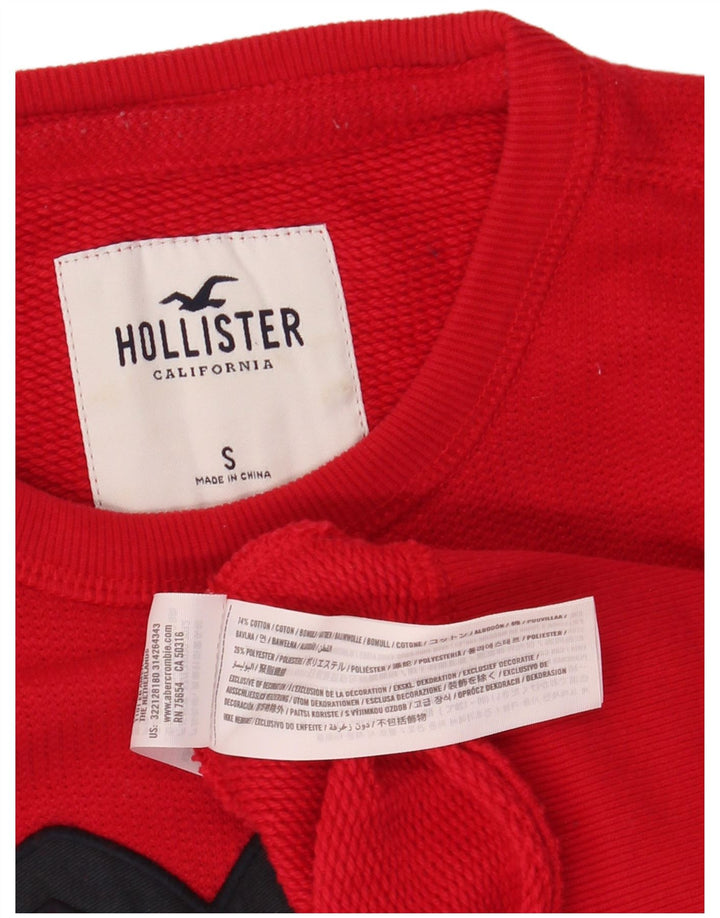 Felpa grafica da uomo HOLLISTER Maglione piccolo rosso in cotone