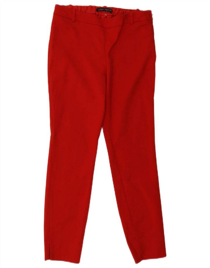 Pantaloni casual slim da donna Zara piccoli W26 L26 rossi