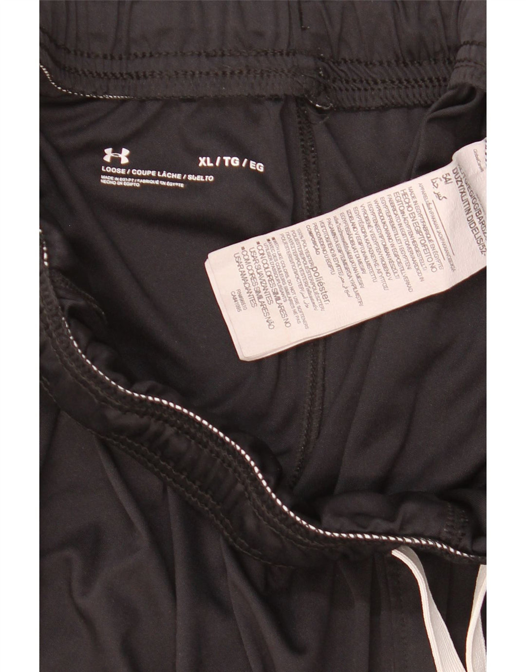 Pantaloncini sportivi da uomo Under Armour grandi in poliestere nero