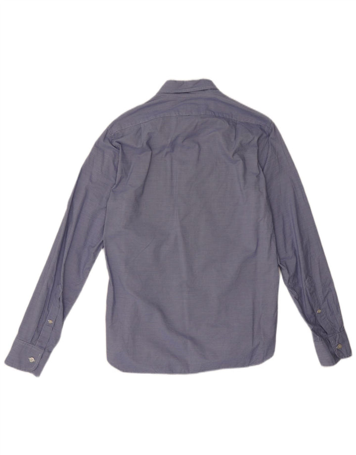 J. CREW Camicia slim fit da uomo piccola in cotone gessato blu