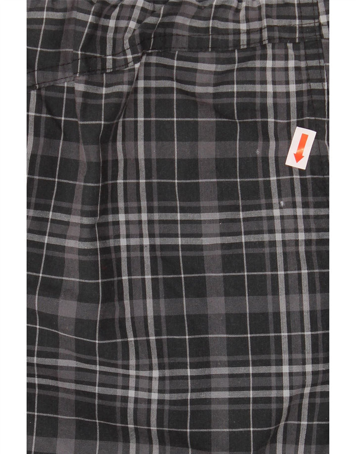 Pantaloncini da bagno da uomo ADIDAS grandi in poliestere a quadri neri