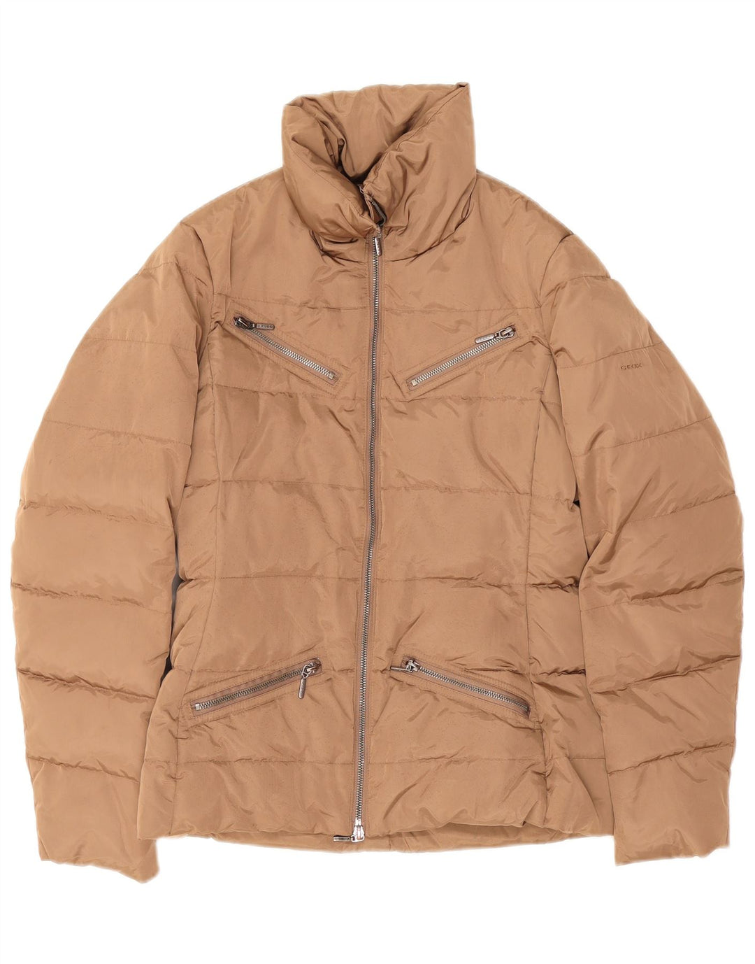 Giacca imbottita oversize da donna Geox Respira UK 8 Small Beige Poliestere