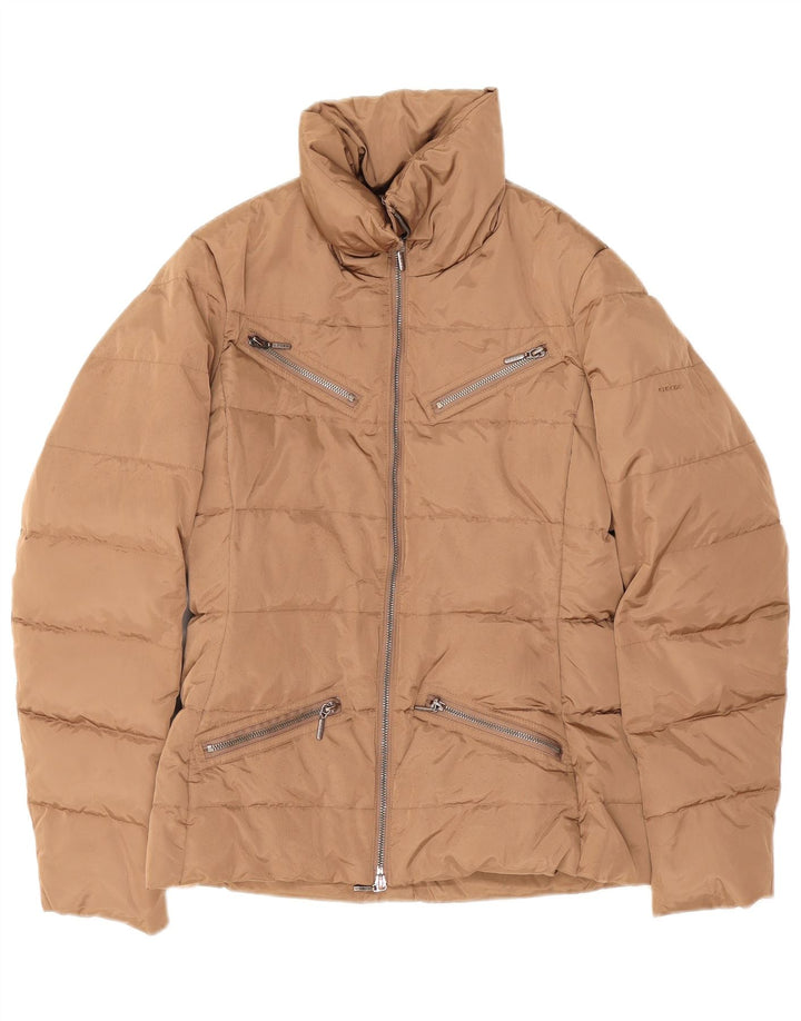 Giacca imbottita oversize da donna Geox Respira UK 8 Small Beige Poliestere