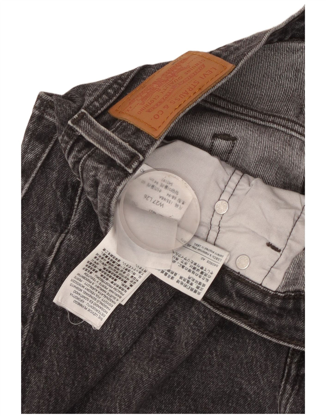Jeans dritti Levi's 501 da donna W27 L26 cotone grigio