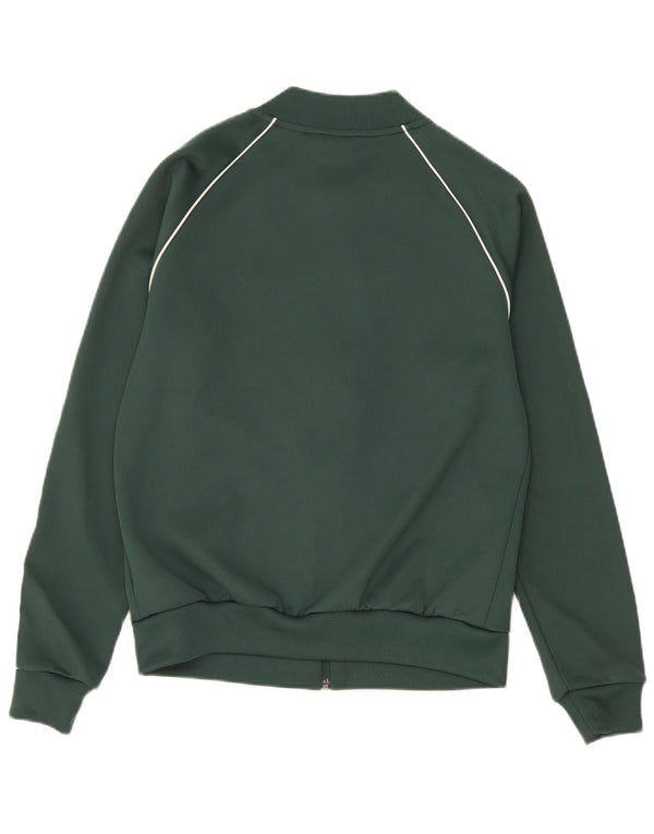 Adidas Giacca da tuta da donna con vestibilità regolare UK 10 Small Verde Poliestere