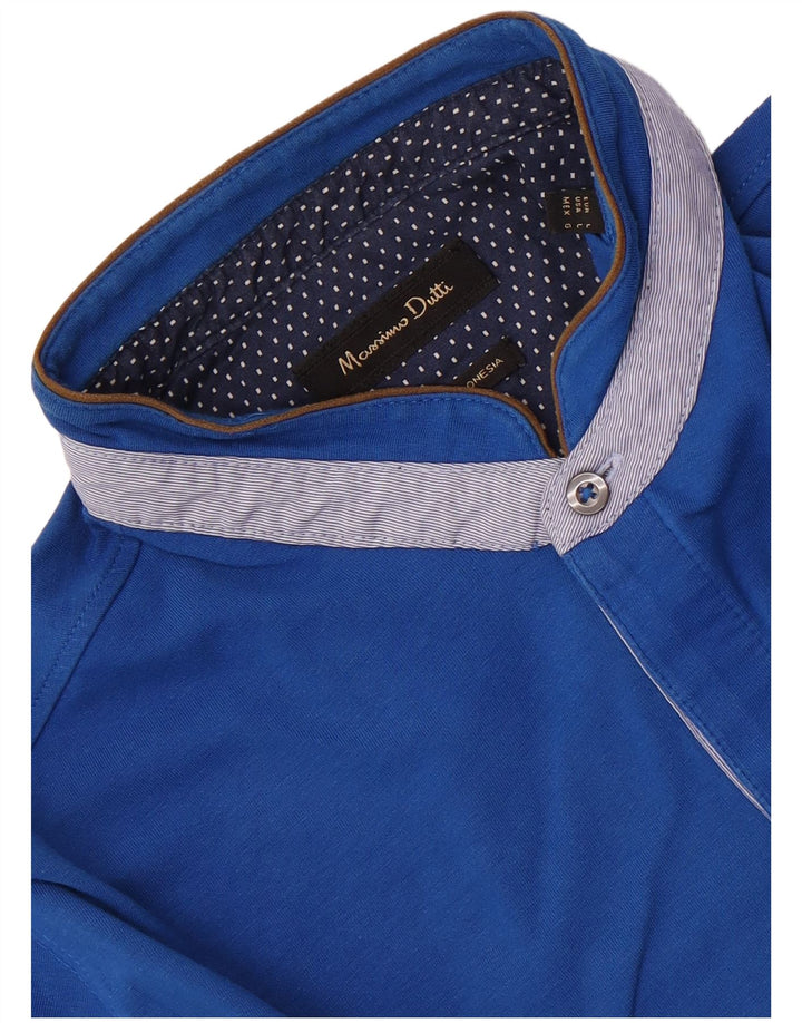 Polo da uomo Massimo Dutti grande blu