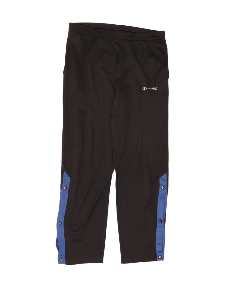 CHAMPION Mens Tracksuit Trousers Large  Black Colourblock Polyester Vintage Champion and Second-Hand Champion from Messina Hembry 