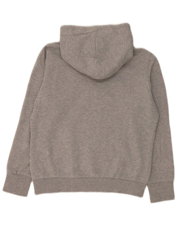 Felpa con cappuccio grafica da donna Superdry UK 12 Cotone grigio medio