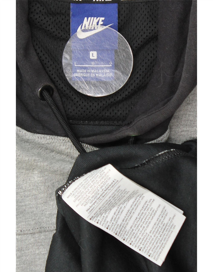 Felpa con cappuccio da uomo Nike Large in cotone color block grigio