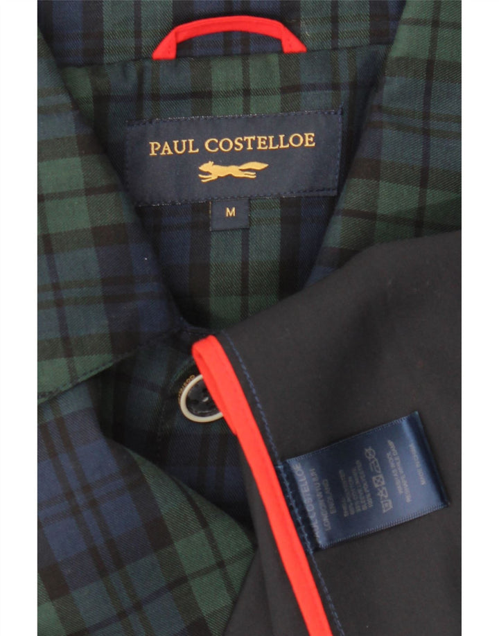 PAUL COSTELLOE Cappotto da uomo UK 38 Poliestere medio a quadri blu navy