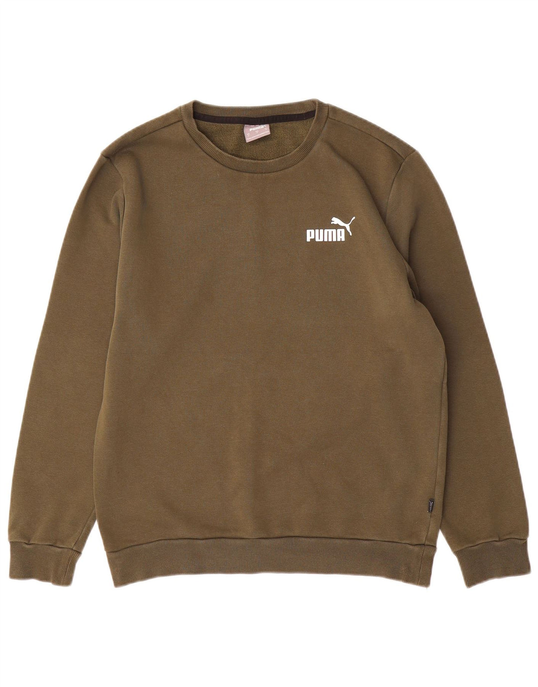 Felpa PUMA da uomo, maglione piccolo, cotone kaki