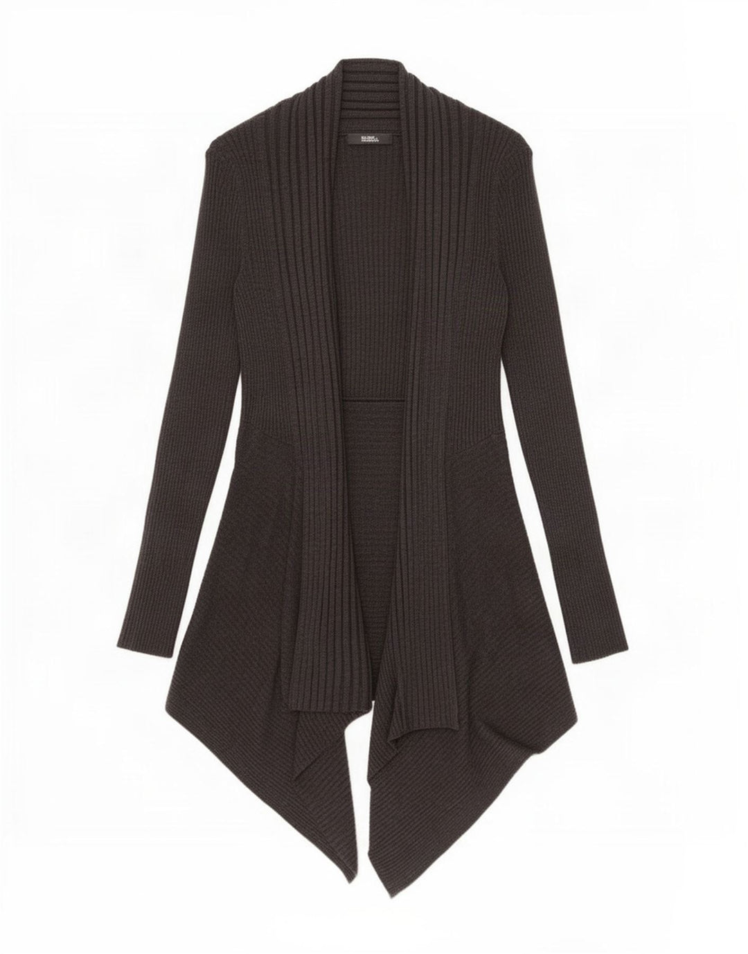 Maglione cardigan aperto lungo da donna Marks & Spencer UK 8 piccolo grigio