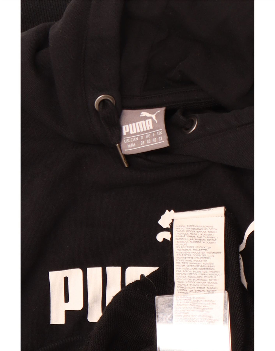 Felpa con cappuccio grafica da donna PUMA UK 12 cotone nero medio