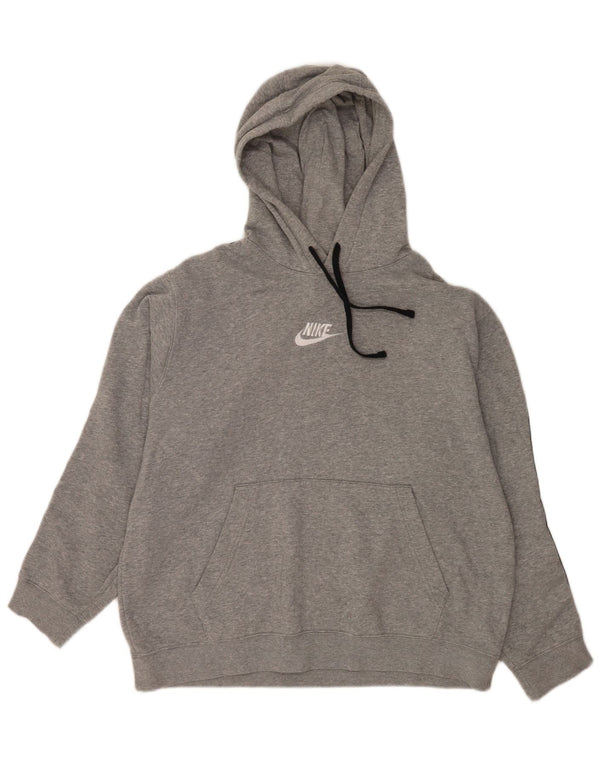 Felpa con cappuccio da uomo Nike Large in cotone color block grigio