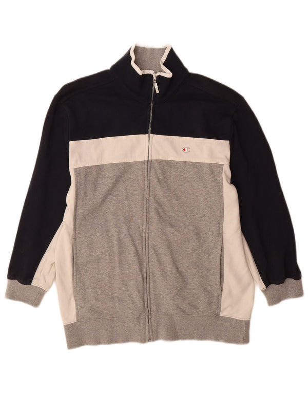Giacca da tuta da donna Champion UK 16 Large in cotone color block grigio