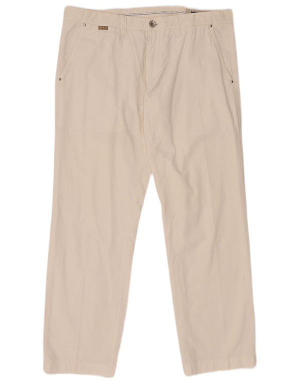 Pantaloni chino dritti da uomo Gas W36 L29 cotone bianco