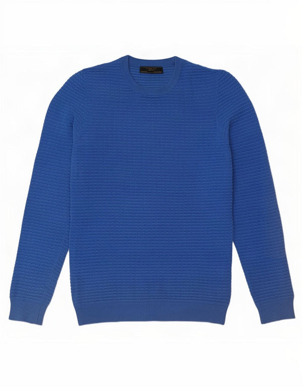 Maglione maglione girocollo da uomo Zara piccolo blu