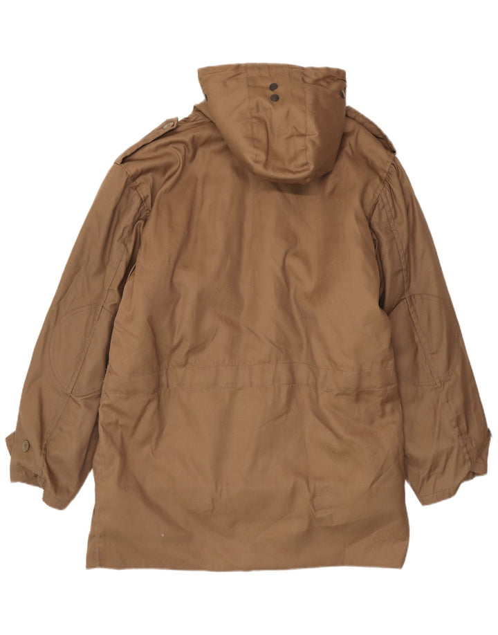 Giacca parka sherpa da uomo country con cappuccio UK 38 Poliestere beige medio