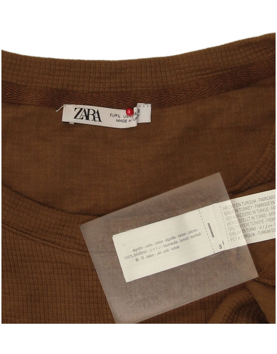 T-shirt Zara da uomo Top grande in cotone beige