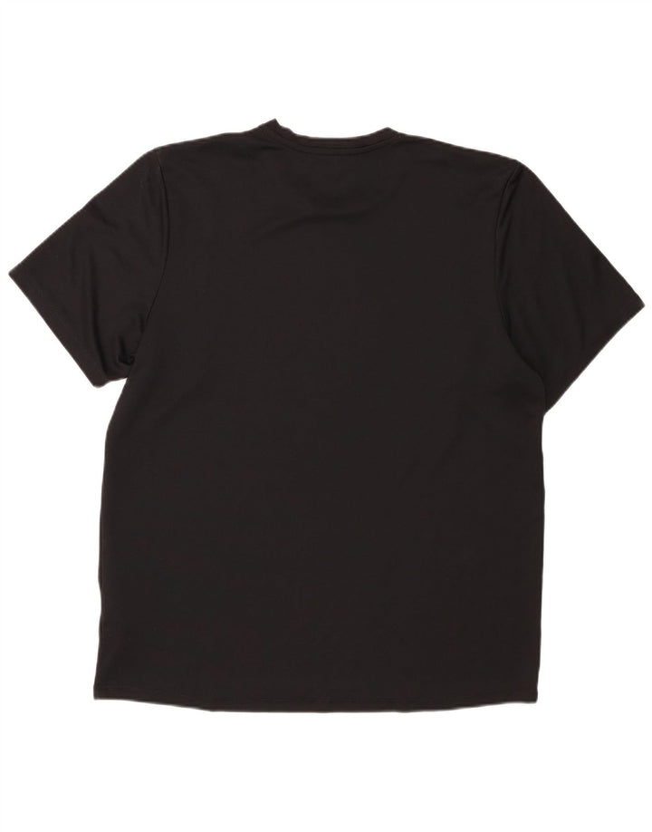 T-shirt da uomo Umbro Top in poliestere color block medio nero