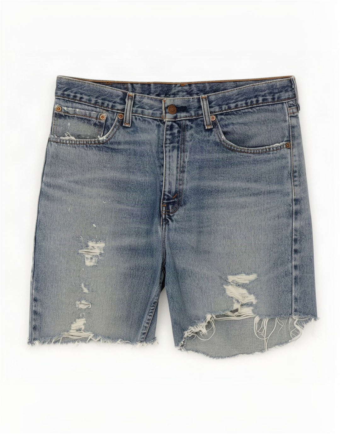 Levi's Uomo 751 Pantaloncini di jeans invecchiati W34 Large Blu