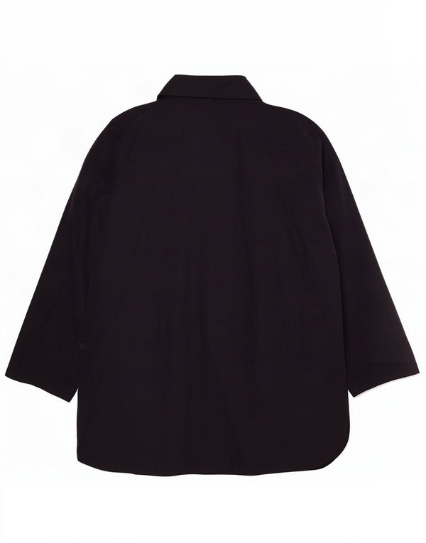 Cappotto poncho vintage da donna UK 14 medio blu navy