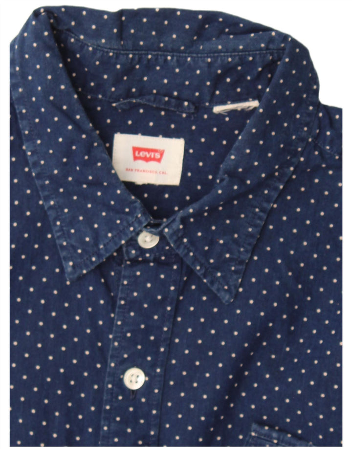 Camicia Levi's da uomo piccola blu navy maculata