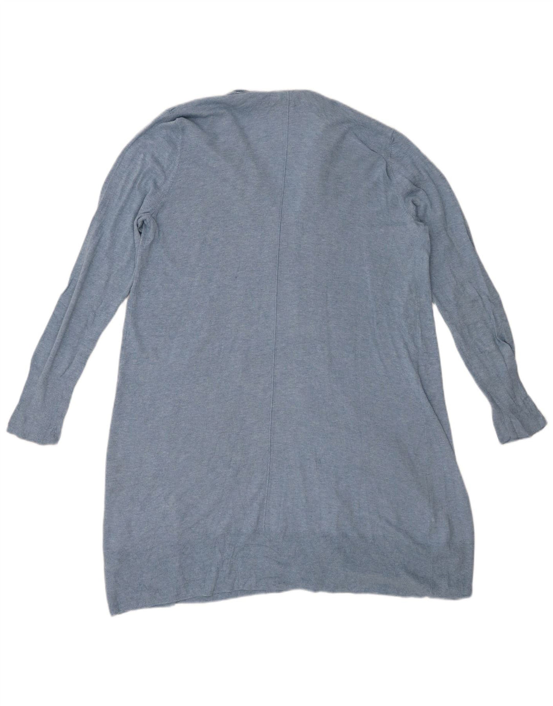 CHAPS Maglione cardigan aperto lungo da donna UK 16 grande cotone blu